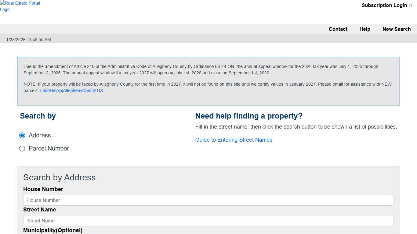 Real Estate Portal Search