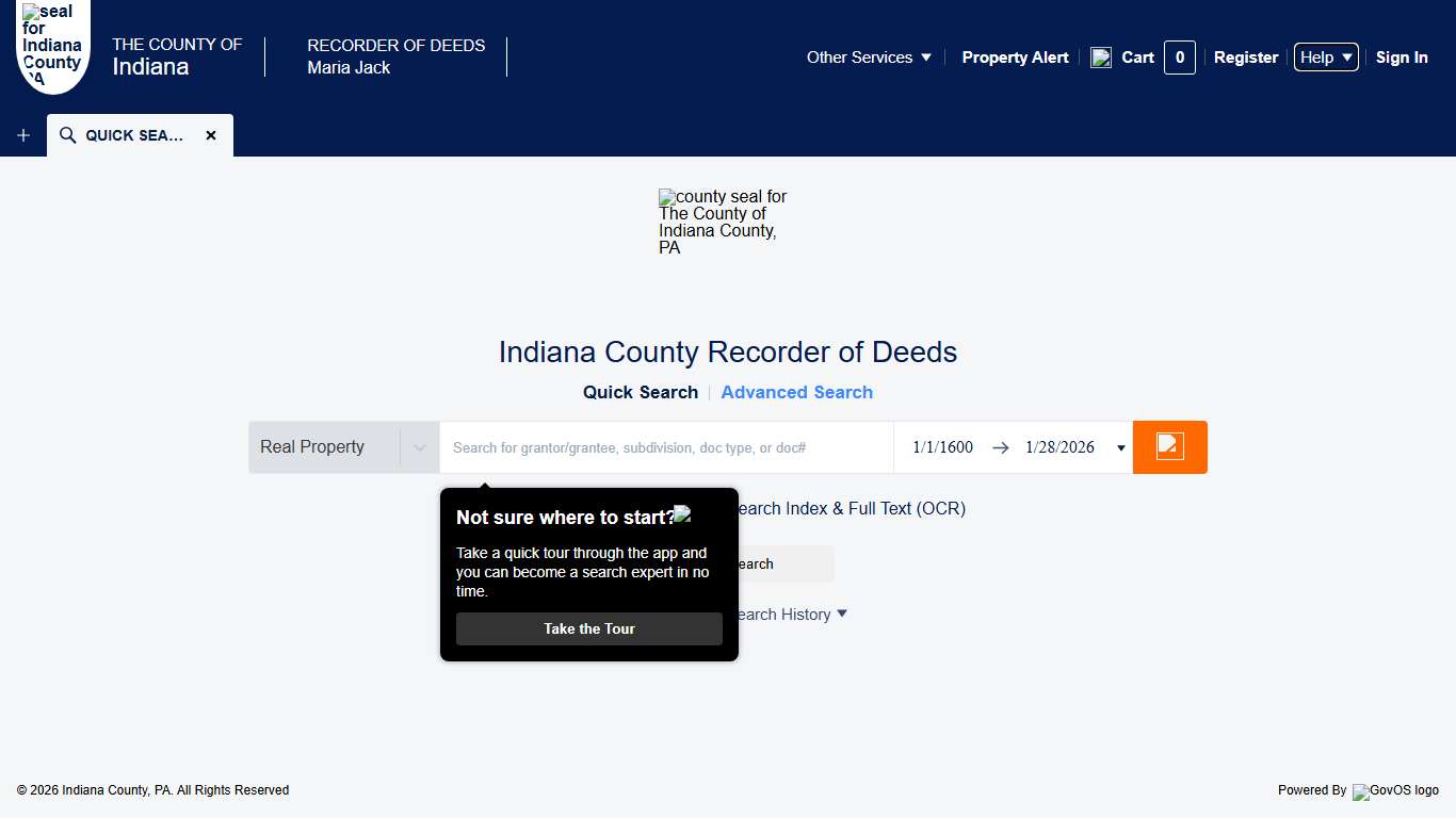 Official Record Search - Quick Search